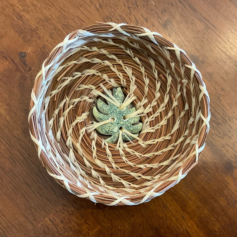 Handcrafted Pine Needle Basket
